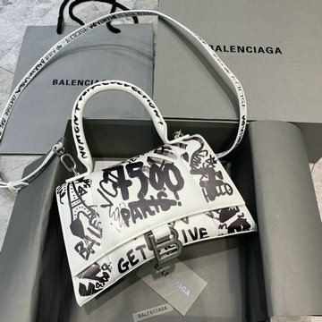 バレンシアガ BALENCIAGA  GH-BA592833TPBS 2023年最新入荷 Hourglass スモール トップハンドルバッグ トートバッグ ハンドバッグ 斜め掛け ショルダーバッグ