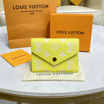 ルイヴィトン LOUISVUITTON 057-M81289 2023年最新入荷 ポルトフォイユ ヴィクトリーヌ 三つ折り短財布 ダミエアズール 小銭入れ付き