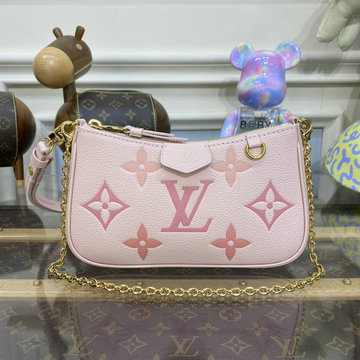 ルイヴィトン LOUISVUITTON 057-M82346 2023年最新入荷 イージー ポーチ ホーボーバッグ チェーン ウォレット モノグラム アンプラント レザー