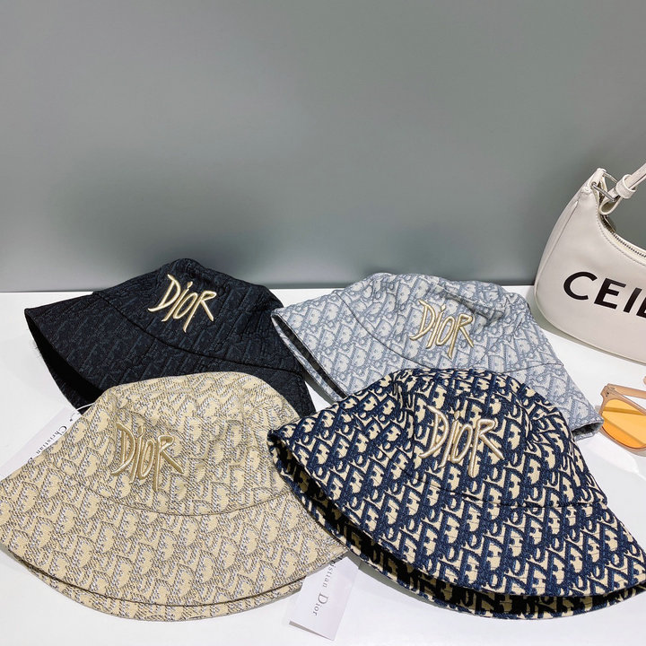 クリスチャンディオール CHRISTIAN DIOR AN-MZCD23007 2023年最新入荷 オブリーク ボブハット 日焼け止め 帽子刺繍入りバンド付き 短めのブリム
