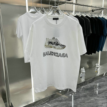 バレンシアガ BALENCIAGA MS-TDBA23005 2023年最新入荷 Tシャツ 半袖 ショートスリーブ スウェットシャツ 短袖 クルーネック トップス レジャーシャツ