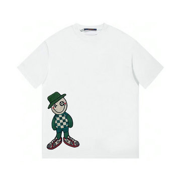 ルイヴィトン LOUISVUITTON MS-TDLV23095 2023年最新入荷 Tシャツ 半袖 ショートスリーブ スウェットシャツ 短袖 クルーネック トップス レジャーシャツ 男女兼用