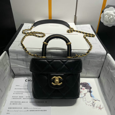 シャネル CHANEL CC-CH3973PBK 2023年最新入荷 スモール ヴァニティー ケース トップハンドルバッグ 斜め掛け ショルダーバッグ クロスボディバッグ