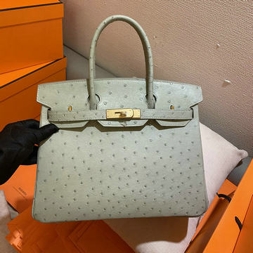 エルメス HERMES 063-HBK30TPJSG 2023最新入荷 バーキンバッグ トップハンドルバッグ トートバッグ ハンドバッグ レディースかばん オーストリッチ革