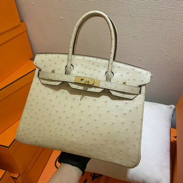 エルメス HERMES 063-HBK30TPJFH 2023最新入荷 バーキンバッグ トップハンドルバッグ トートバッグ ハンドバッグ レディースかばん オーストリッチ革