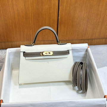 エルメス HERMES HKL19SPJBH 2023年最新入荷 ミニ ケリー トップハンドルバッグ トートバッグ ハンドバッグ 2way 斜め掛け ショルダーバッグ