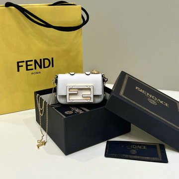 フェンディ FENDI 168-FD8567BS 2023年最新入荷 ミニバゲット チェーンポーチ 斜め掛け ショルダーバッグ カーフレザー レディースかばん クロスボディバッグ