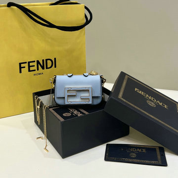 フェンディ FENDI 168-FD8567QL 2023年最新入荷 ミニバゲット チェーンポーチ 斜め掛け ショルダーバッグ カーフレザー レディースかばん クロスボディバッグ