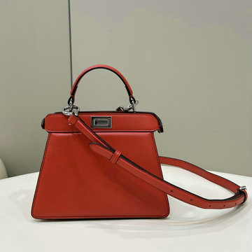 フェンディ FENDI 168-FD80062RD 2023年最新入荷 ピーカブー I see you petite トートバッグ ハンドバッグ 2way 斜め掛け ショルダーバッグ