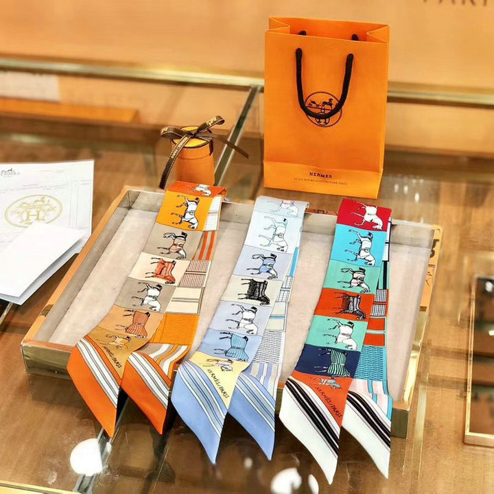 エルメス HERMES AN-PDHE23001  2022年最新入荷 ツイリー ミッツァ スカーフ シルク バンドゥ マフラー ヘアバンド バッグバンド