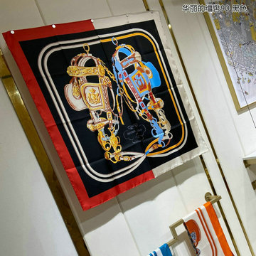 エルメス HERMES AN-WJHE230092023年夏最新入荷 カレジェアン ブリッド ドゥ ガラ アップリケ ピケ スクエアスカーフ マフラー シルク