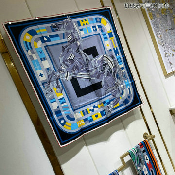 エルメス HERMES AN-WJHE230192023年夏最新入荷 カレ90 ロボカバール クエアスカーフ マフラー シルク