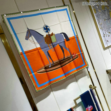 エルメス HERMES AN-WJHE230312023年夏最新入荷 カレ 90 サーフィン ファン スクエアスカーフ マフラー シルク