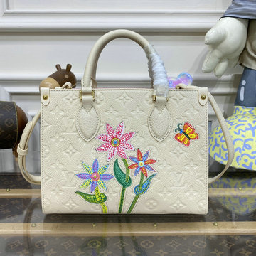 ルイヴィトン LOUISVUITTON 057-M21732  2023年最新入荷 LV X YK オンザゴー PM ハンドバッグ トートバッグ ママバッグ ショッピングバッグ