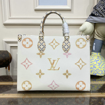 ルイヴィトン LOUISVUITTON 057-M22975 2023年最新入荷 LV バイ ザ プール オンザゴー MM ハンドバッグ トートバッグ ママバッグ ショッピングバッグ