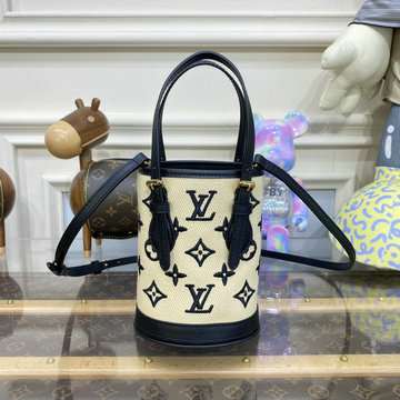 ルイヴィトン LOUISVUITTON 057-M82418 2023年最新入荷 LV バイ ザ プール ナノ バケット トートバッグ 2way 斜め掛け ショルダーバッグ