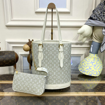 ルイヴィトン LOUISVUITTON 057-M95226H 2023年最新入荷 LV バイ ザ プール ナノ バケット トートバッグ 2way 斜め掛け ショルダーバッグ