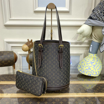 ルイヴィトン LOUISVUITTON 057-M95226K 2023年最新入荷 LV バイ ザ プール ナノ バケット トートバッグ 2way 斜め掛け ショルダーバッグ