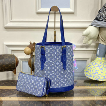 ルイヴィトン LOUISVUITTON 057-M95226L 2023年最新入荷 LV バイ ザ プール ナノ バケット トートバッグ 2way 斜め掛け ショルダーバッグ
