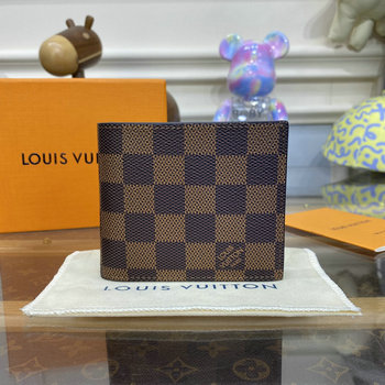 ルイヴィトン LOUISVUITTON 057-N63336C 2023年最新入荷 ポルトフォイユ マルコ NM 二つ折り短財布 ショートウォレット 小銭入れ ダミエエベヌキャンパス