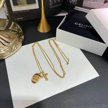 セリーヌ CELINE CZZ-XLCE23002 2023年最新入荷 トリオンフ ミニ トリオンフ ネックレス ゴールドフィニッシュ ブラス アクセサリー ジュエリー