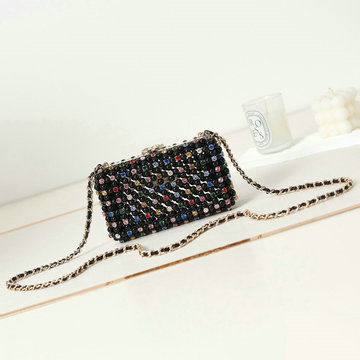 シャネル CHANEL CC-CH3771BK 2023年最新入荷 ミニ イヴニング バッグ 斜め掛け ショルダーバッグ クロスボディバッグ レディースかばん