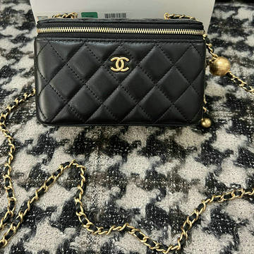 シャネル CHANEL CC-CH68103BK 2023年最新入荷 チェーン クラッチ ヴァニティー ケース トートバッグ 斜め掛け ショルダーバッグ クロスボディバッグ 化粧かばん