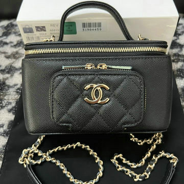 シャネル CHANEL CC-CH68133BK 2023年最新入荷 チェーン クラッチ ヴァニティー ケース トートバッグ 斜め掛け ショルダーバッグ クロスボディバッグ