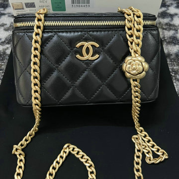 シャネル CHANEL CC-CH68140BK 2023年最新入荷 チェーン クラッチ ヴァニティー ケース 斜め掛け ショルダーバッグ クロスボディバッグ 化粧かばん