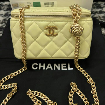 シャネル CHANEL CC-CH68140YL 2023年最新入荷 チェーン クラッチ ヴァニティー ケース 斜め掛け ショルダーバッグ クロスボディバッグ 化粧かばん