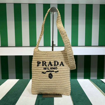 商品名称：プラダ PRADA 99-PD1BC184XS  2023年最新入荷 ラフィア トートバッグ トップハンドルバッグ ハンドバッグ レディースかばん 内張りなし ラフィアハンドル