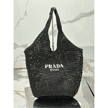 商品名称：プラダ PRADA 99-PD1BG424BK 2023年最新入荷 ラフィア トートバッグ ハンドバッグ ホーボーバッグ 肩掛け ショルダーバッグ レディースかばん