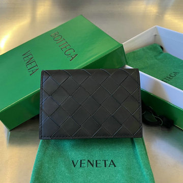 ボッテガヴェネタ BOTTEGAVENETA aj-BOV605720PBK 2023年最新入荷 イントレチャート カードケース 二つ折り短財布 名刺入れ