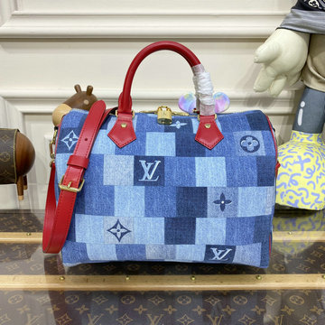 商品名称：ルイヴィトン LOUISVUITTON  057-M45041 2019年最新入荷 スピーディ バンドリエール 30 ボストンバッグ トートバッグ 2way ショルダーバッグ デニムモノグラム