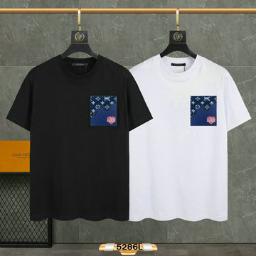ルイヴィトン LOUISVUITTON MS-TDLV23140 2023年最新入荷 Tシャツ 半袖 ショートスリーブ スウェットシャツ 短袖 クルーネック トップス レジャーシャツ 男女兼用
