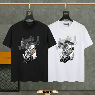 ルイヴィトン LOUISVUITTON MS-TDLV23141 2023年最新入荷 Tシャツ 半袖 ショートスリーブ スウェットシャツ 短袖 クルーネック トップス レジャーシャツ 男女兼用