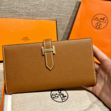 エルメスHERMES 063-H208SJZS 2023最新入荷 ベアン ロングウォレット 二つ折り長財布 ロングウォレット 札入れ カードポケット付き 小銭入れ コインケース ヴォーエプソン