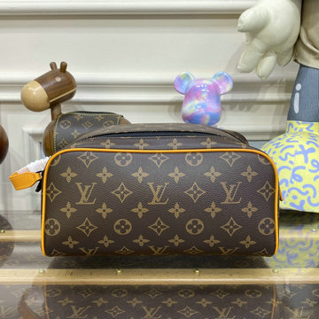 ルイヴィトン LOUISVUITTON 057-M44494Y 2023年最新入荷 ドップ キット 手持ちかばん 洗面具収納 ポーチ ダブルファスナー開閉式 旅行かばん