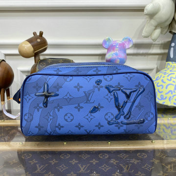 ルイヴィトン LOUISVUITTON 057-M82337L 2023年最新入荷 ドップ キット 手持ちかばん 洗面具収納 ポーチ ダブルファスナー開閉式 旅行かばん モノグラム