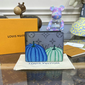 ルイヴィトン LOUISVUITTON 057-M81967 2023年最新入荷 LV x YK ポルトフォイユ スレンダー 二つ折り短財布 ショートウォレット 札入れ カードポケット