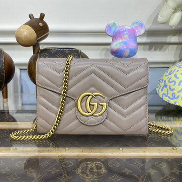 商品名称：グッチ GUCCI 057-GG474575HS 2023年最新入荷 GGマーモント チェーンウォレット フラップバッグ 斜め掛け ショルダーバッグ クロスボディバッグ カード入れ