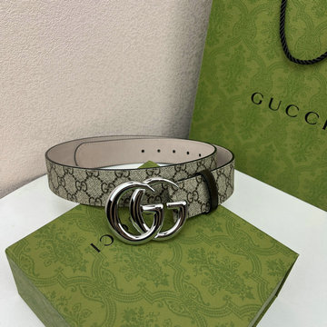 商品名称：グッチ GUCCI 057-GG411924BGG 2023年最新入荷 ベルト レザー GG バックル カーフスキン 幅4cm