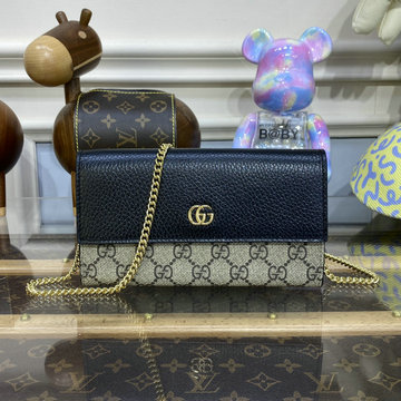 商品名称：グッチ GUCCI 057-GG546585BBK 2023年最新入荷 チェーンウォレット 斜め掛け ショルダーバッグ カード入れ フラップ長財布 小銭入れ