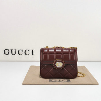 商品名称：グッチ GUCCI 057-GG741457JH 2023年最新入荷 キルティング ミニバッグ 斜め掛け ショルダーバッグ クロスボディバッグ フラップバッグ レディースかばん