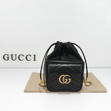 商品名称：グッチ GUCCI 057-GG746433BK 2023年最新入荷 GGマーモント ミニ バケットバッグ 斜め掛け ショルダーバッグ クロスボディバッグ ドローストリングバッグ