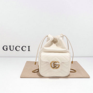 商品名称：グッチ GUCCI 057-GG746433BS 2023年最新入荷 GGマーモント ミニ バケットバッグ 斜め掛け ショルダーバッグ クロスボディバッグ ドローストリングバッグ