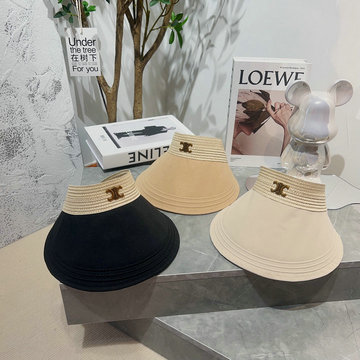 セリーヌ CELINE 057-MZCE23008 2023年最新入荷 バイザー プラスチックハット 日焼け止め 帽子