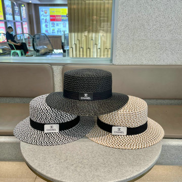 シャネル CHANEL 057-MZCH23012 2023年最新入荷 ストローハット 帽子 カンカン帽 つば広帽子 UVカット 日焼け止め