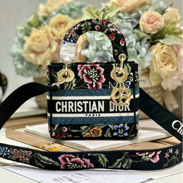 クリスチャンディオール CHRISTIAN DIOR 99-CD0505FHBK 2023年最新入荷 レディ ディオール ミニ トートバッグ 2way 斜め掛け ショルダーバッグ