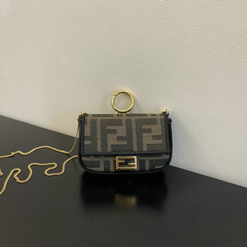 フェンディ FENDI BXN-FD83317BKF 2023年最新入荷 ナノバゲットバッグ チェーンポーチ 斜め掛け ショルダーバッグ クロスボディバッグ